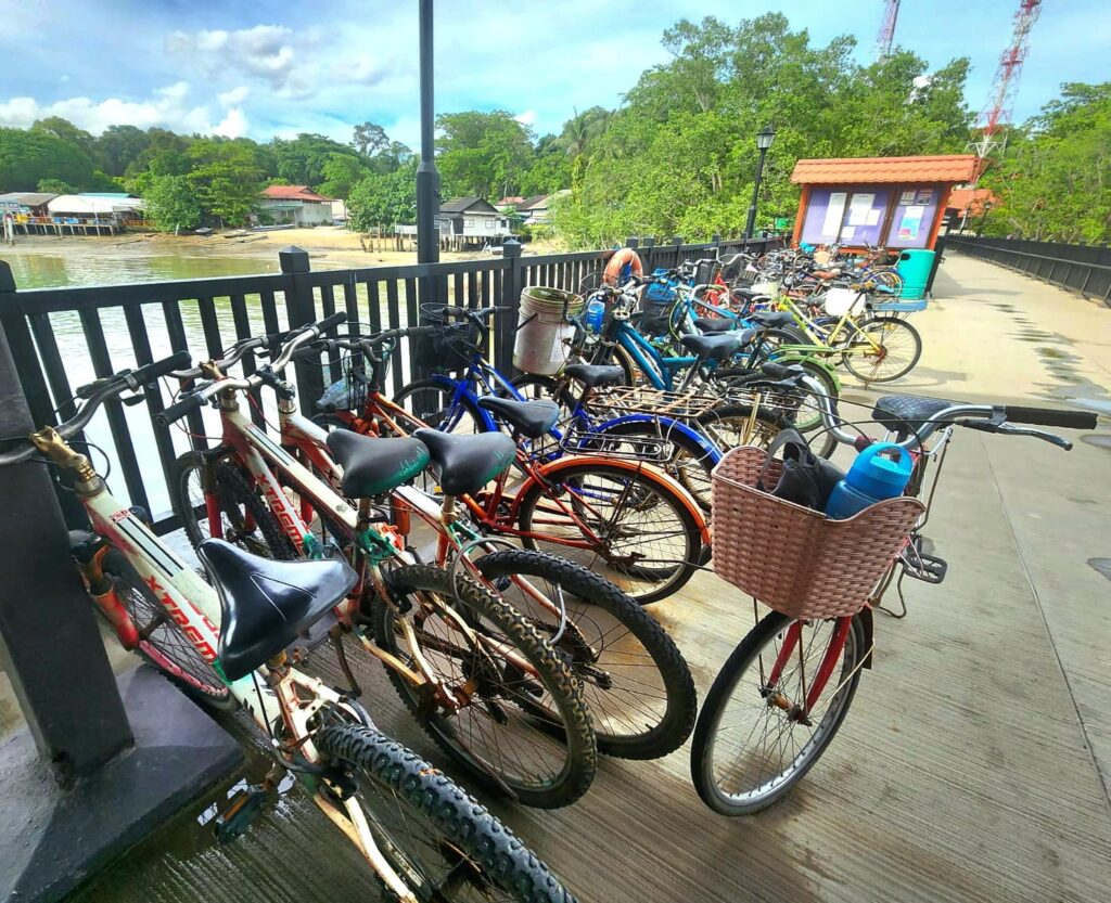 pulau ubin cycling coconut drink pit stop singapore
